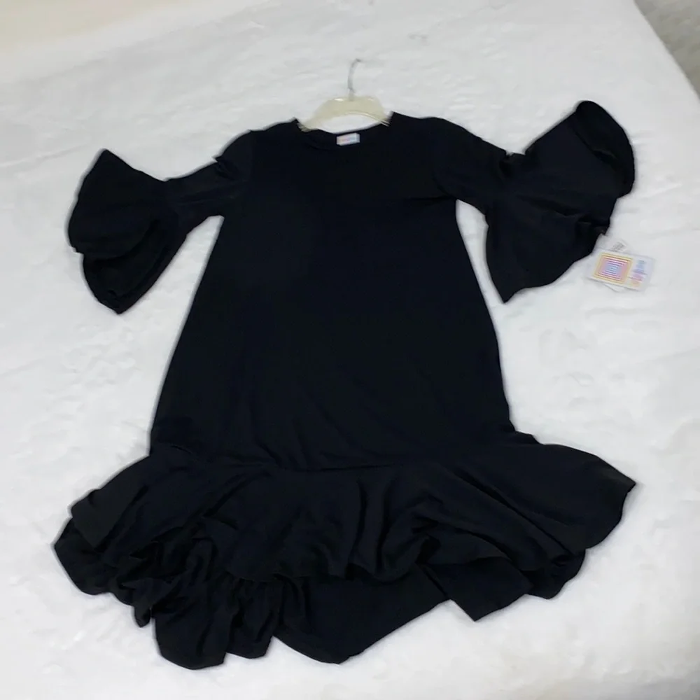 LulaRoe Maurine Dress Size Small, Solid - Black - Picture 3 of 4